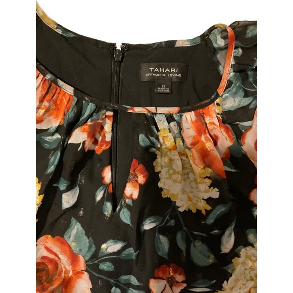 Tahari ASL Fit and Flare Long Sleeved Midi Dress size 12 - Picture 8 of 14